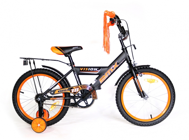 אופני BMX VISION לילדים 12-20" שחור / כתום 