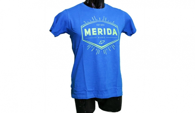 חולצת T כחול/ לוגו מרידה לבן MERIDA