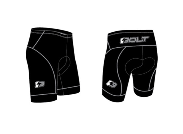 מכנס טייץ רכיבה קצר מרופד BOLT BASIC BLACK