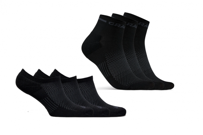 שלישיה גרבי רכיבה  CRAFT CORE DRY שחור 