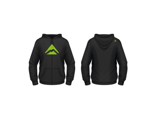 קפוצ'ון רוכסן וכיסים שחור / ירוק  MERIDA